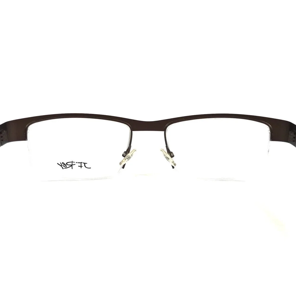 J.F. Rey Eyeglasses Frames JF2601 9999 Brown Lizard Print Half Rim 55-18-130